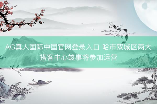 AG真人国际中国官网登录入口 哈市双城区两大搭客中心竣事将参加运营