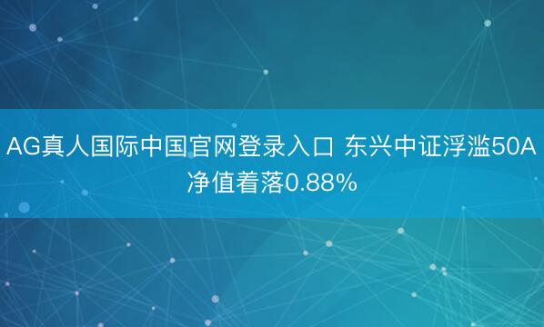 AG真人国际中国官网登录入口 东兴中证浮滥50A净值着落0.88%